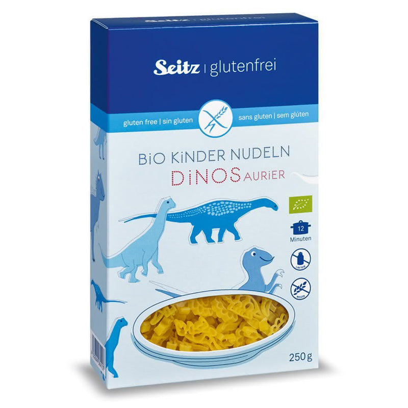 Seitz Dinosaurier Nudeln Pasta glutenfrei weizenfrei Zöliakie