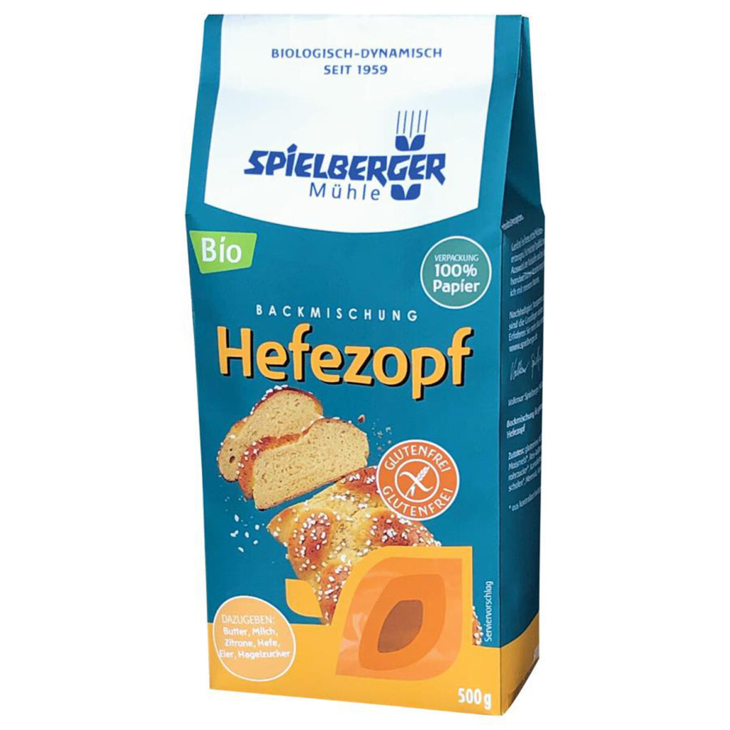 Spielberger BIO Hefezopf Backmischung glutenfrei Zöliakie