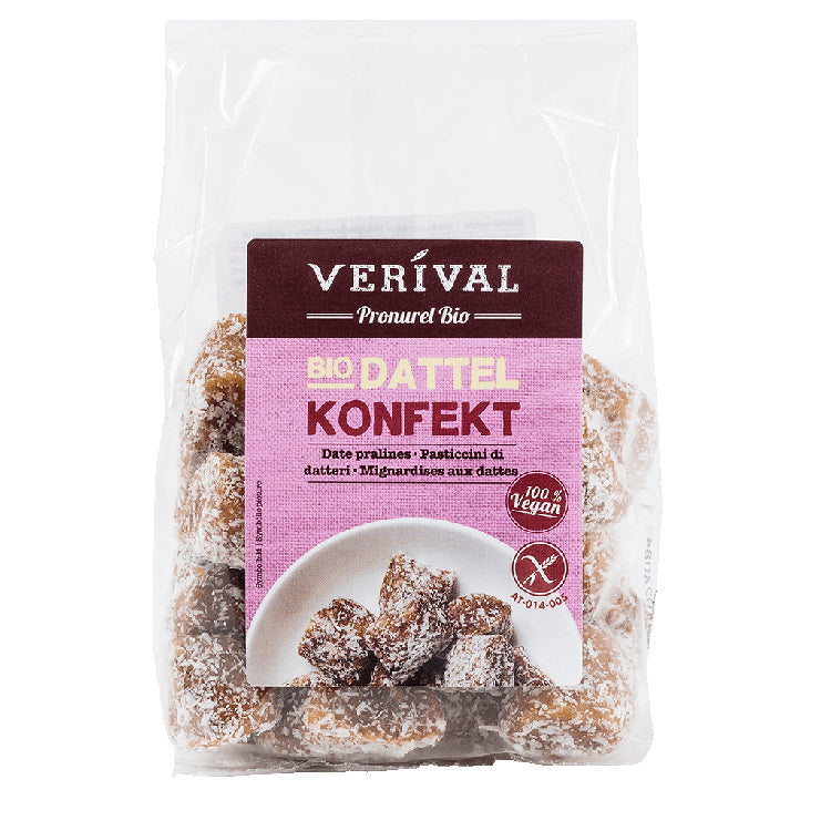 Verival Dattel Kokos Konfekt Bio glutenfrei weizenfrei Zöliakie