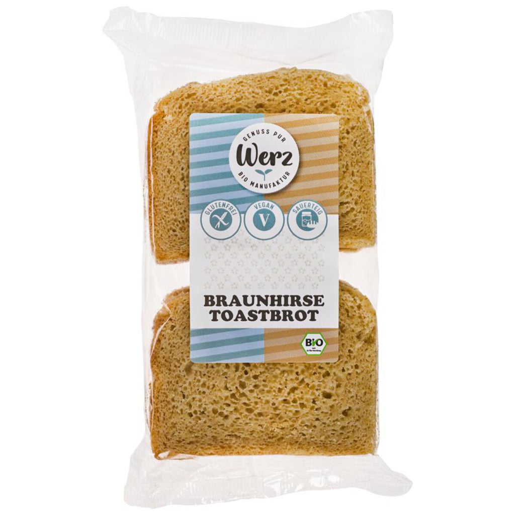 Werz Braunhirse Toastbrot glutenfrei weizenfrei vegan laktosefrei