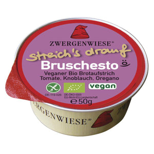 Zwergenwiese Bruschesto Streichs drauf Brotaufstrich glutenfrei vegan