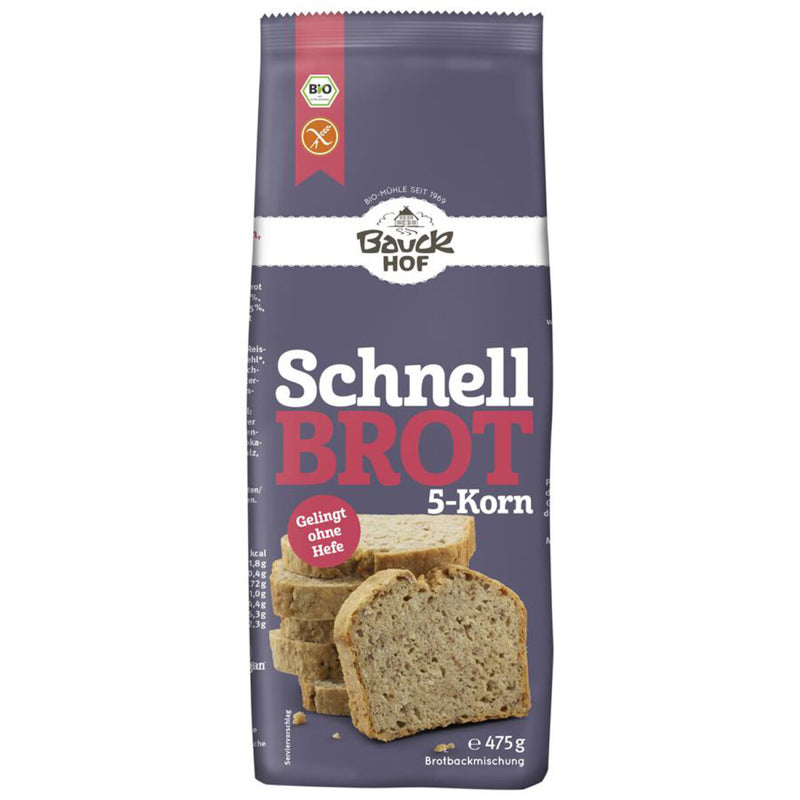 Bauckhof Schnellbrot 5-Korn glutenfrei