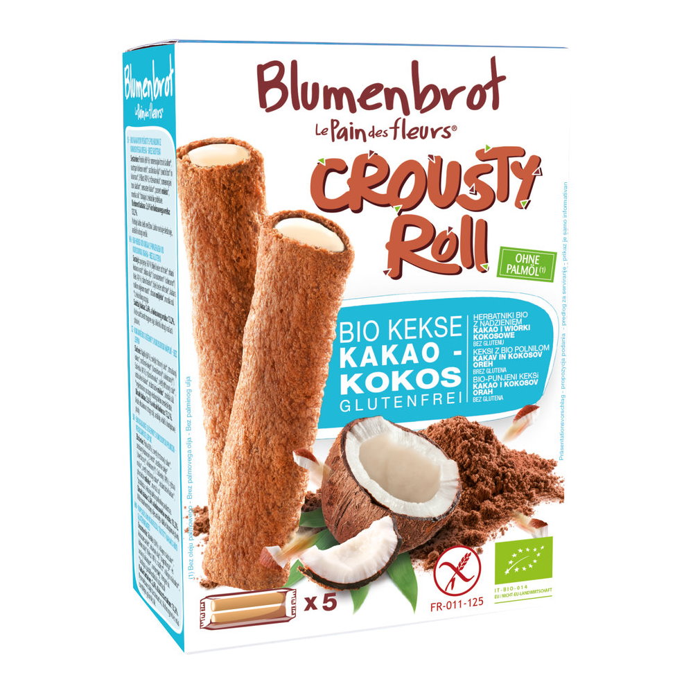 Blumenbrot Crousty Roll Kakao-Kokos Bio glutenfrei