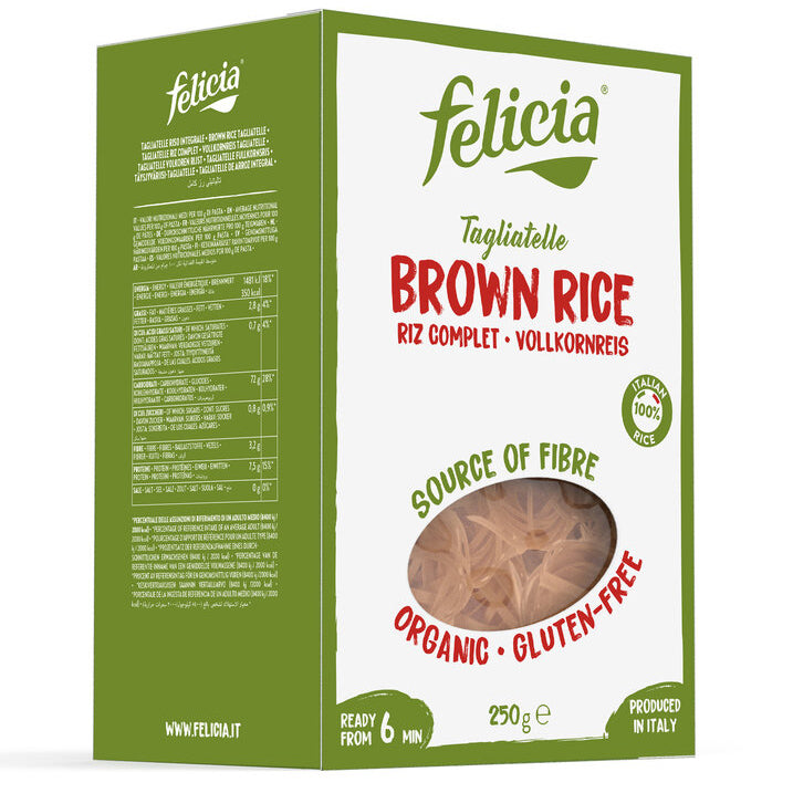 Felicia Bio Reis Vollkorn Tagliatelle glutenfrei weizenfrei Zöliakie