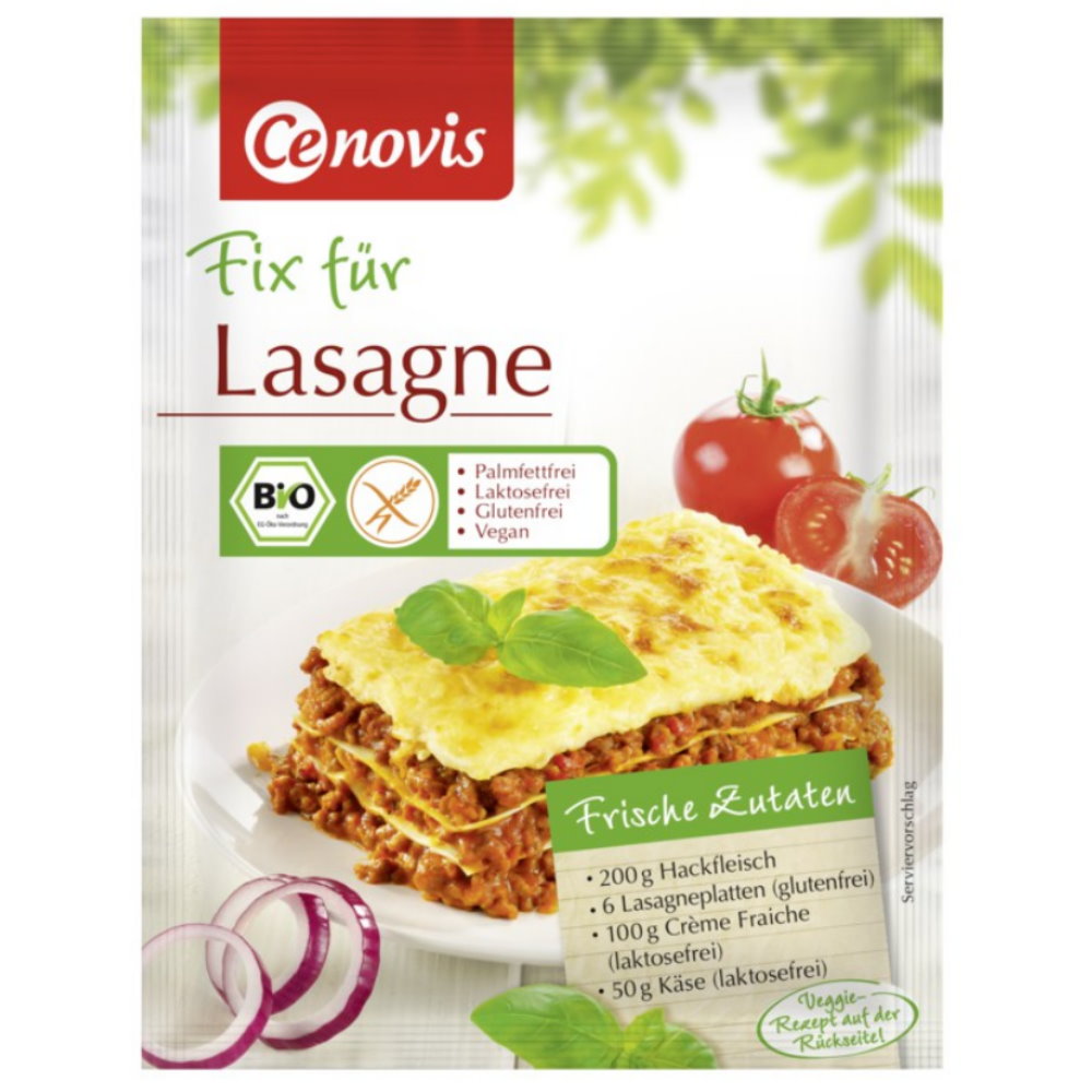 Cenovis Fix für Lasagne glutenfrei laktosefrei vegan bio weizenfrei