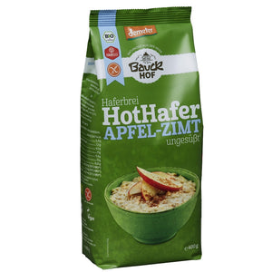 Bauckhof Hot Hafer Apfel Zimt Frühstücksbrei glutenfrei weizenfrei