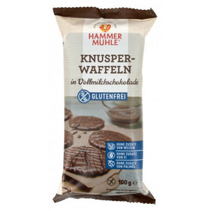 Hammermühle Knusperwaffeln in Vollmilchschokolade glutenfrei