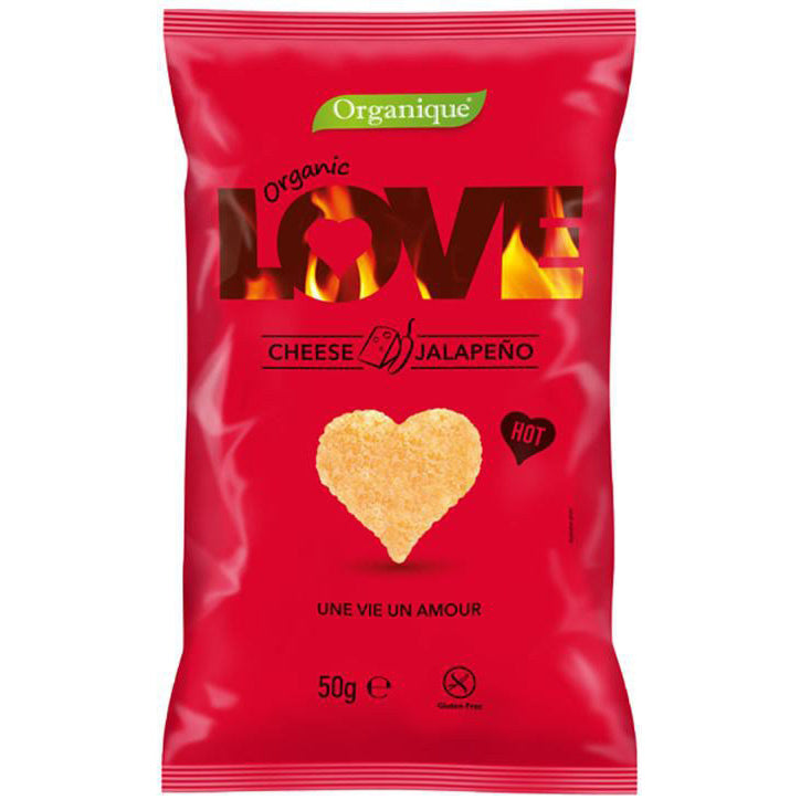 Organique Love Cheese Jalapeno Chips Snack glutenfrei