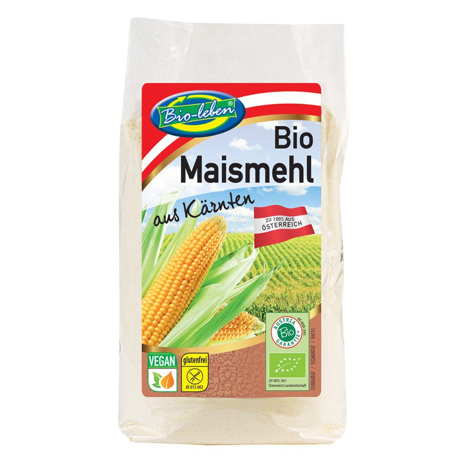 Lemberona Bio-Leben Maismehl aus Österreich glutenfrei weizenfrei vegan