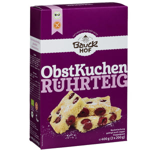 Bauckhof Bio Obstkuchen Rührteig glutenfrei weizenfrei