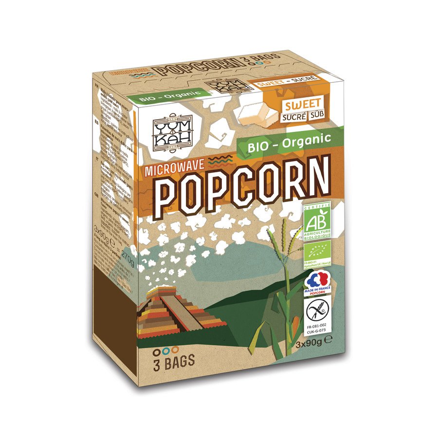 Yum Kah Popcorn Süß Sweet Mikrowelle glutenfrei weizenfrei 