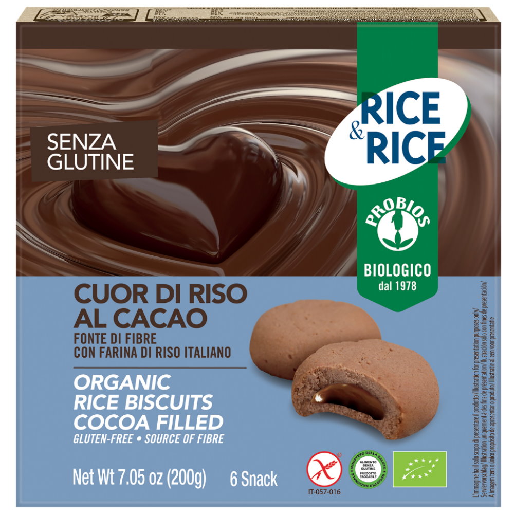 Probios Herz-Kekse mit Kakaofüllung glutenfrei