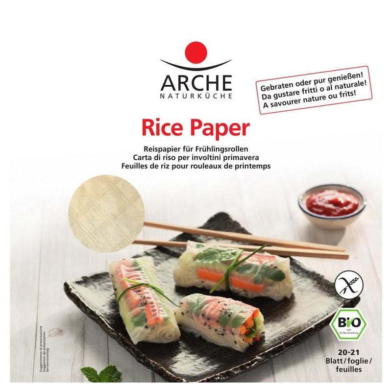 Arche Rice paper Reispapier Frühlingsrolle glutenfrei weizenfrei laktosefrei