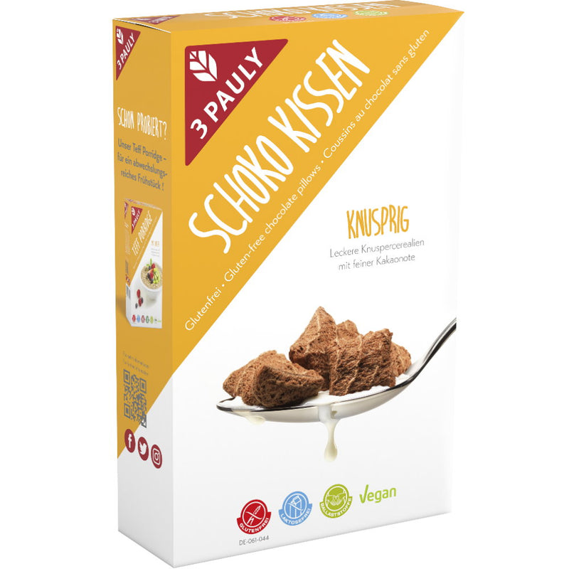 3 Pauly Schoko Kissen Frühstück glutenfrei