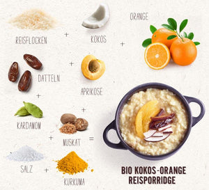 Verival Kokos Orange Reisporridge Bio glutenfrei 5 Elements