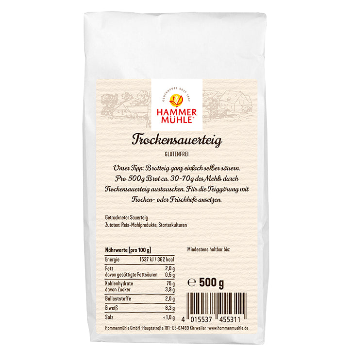 Hammermühle Trockensauerteig glutenfrei weizenfrei Zöliakie